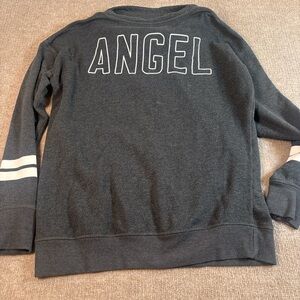 Dark Gray Sweatshirt with 'ANGEL' Print 1258